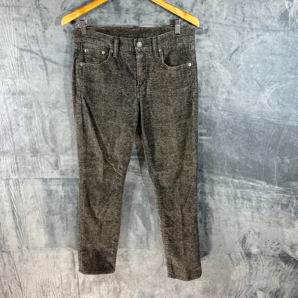 Levi's 511 Cords Corduroy Pants Mens Fits 30x28 Gray Speckled Soft Slim Trousers